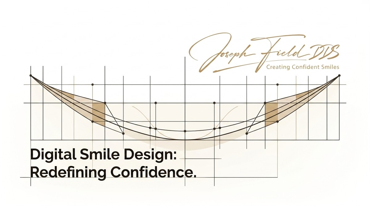 A grid with a curved line and shaded areas, representing digital smile design by top cosmetic dentist Utah.